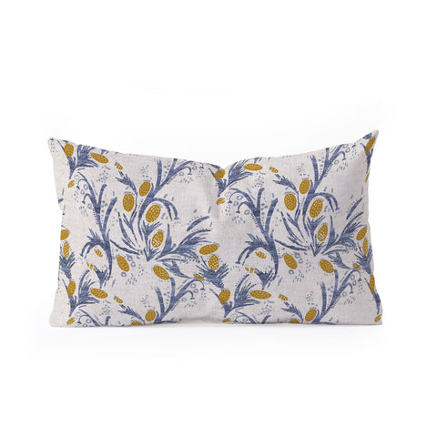 Holli Zollinger FRENCH LINEN THISTLE Oblong Throw Pillow