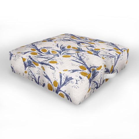 Holli Zollinger FRENCH LINEN THISTLE Outdoor Floor Cushion