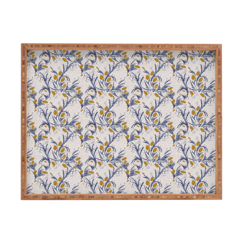 Holli Zollinger FRENCH LINEN THISTLE Rectangular Tray