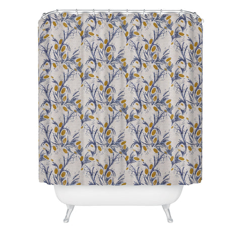 Holli Zollinger FRENCH LINEN THISTLE Shower Curtain