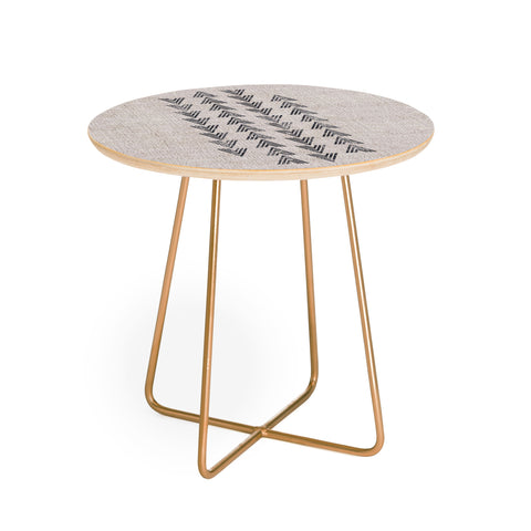 Holli Zollinger FRENCH LINEN TRI ARROW Round Side Table