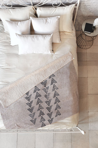 Holli Zollinger FRENCH LINEN TRI ARROW Fleece Throw Blanket
