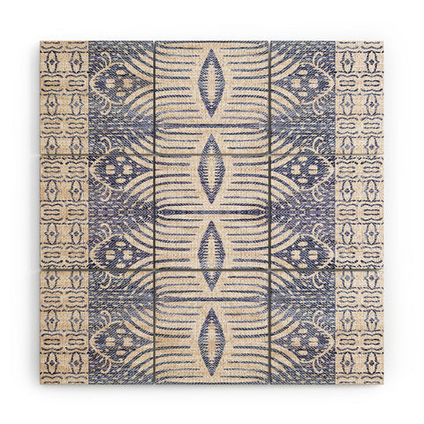 Holli Zollinger FRENCH LINEN TRIBAL IKAT Wood Wall Mural