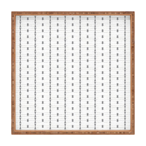 Holli Zollinger FRENCH LINEN TRIBAL STRIPE Square Tray