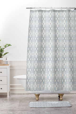 Holli Zollinger GEMMA BLUE Shower Curtain And Mat