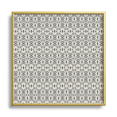 Holli Zollinger Geo Mudcloth Metal Square Framed Art Print