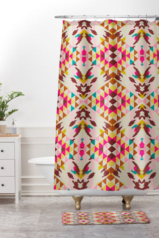 Holli Zollinger Geo Nomad Shower Curtain And Mat