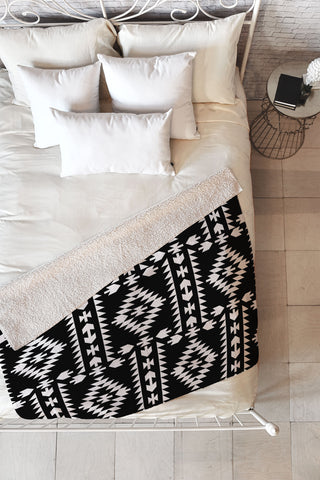 Holli Zollinger Geo Panel Fleece Throw Blanket