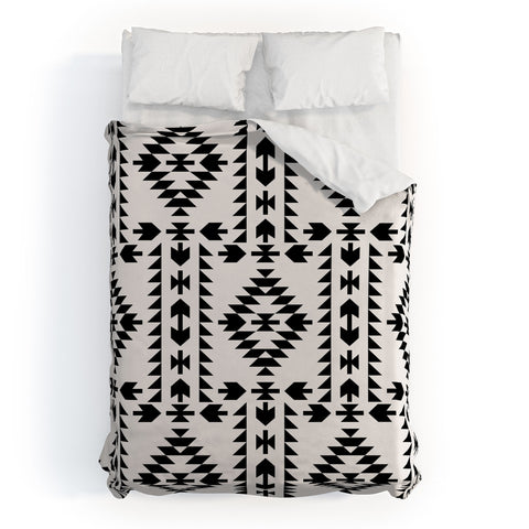 Holli Zollinger Geo Panel White Duvet Cover