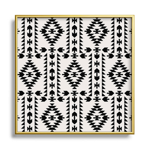 Holli Zollinger Geo Panel White Metal Square Framed Art Print