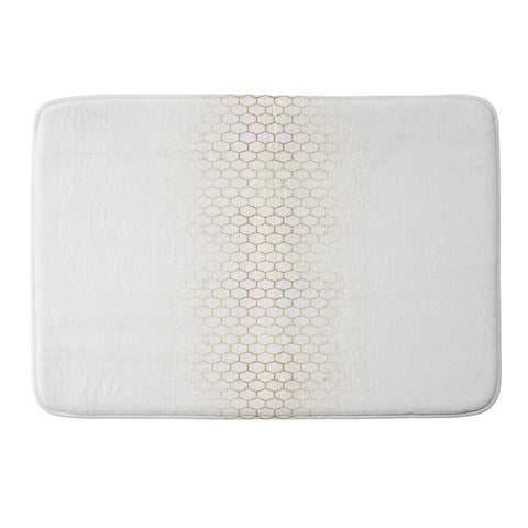 Holli Zollinger GOLD HONEYCOMB Memory Foam Bath Mat