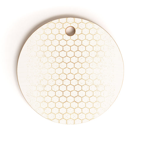 Holli Zollinger GOLD HONEYCOMB Cutting Board Round