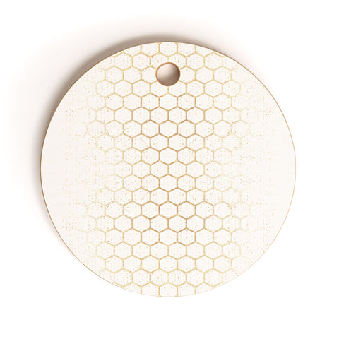 Holli Zollinger GOLD HONEYCOMB Cutting Board Round