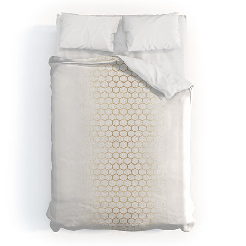 Holli Zollinger GOLD HONEYCOMB Duvet Cover