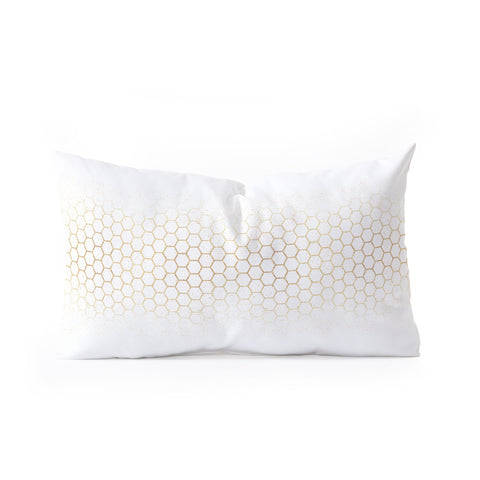 Holli Zollinger GOLD HONEYCOMB Oblong Throw Pillow