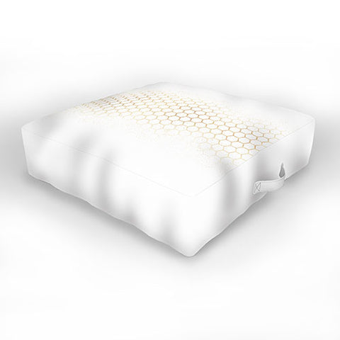Holli Zollinger GOLD HONEYCOMB Outdoor Floor Cushion