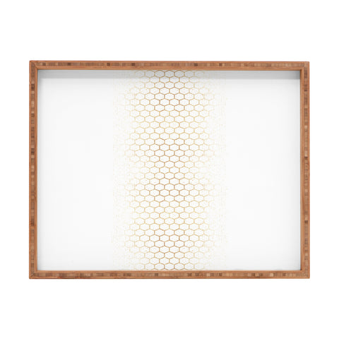 Holli Zollinger GOLD HONEYCOMB Rectangular Tray