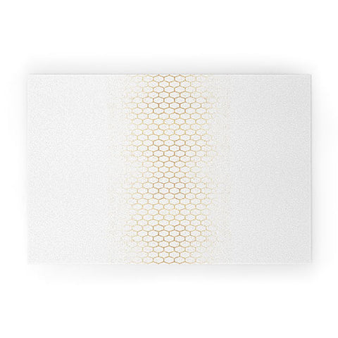 Holli Zollinger GOLD HONEYCOMB Welcome Mat