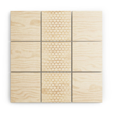 Holli Zollinger GOLD HONEYCOMB Wood Wall Mural