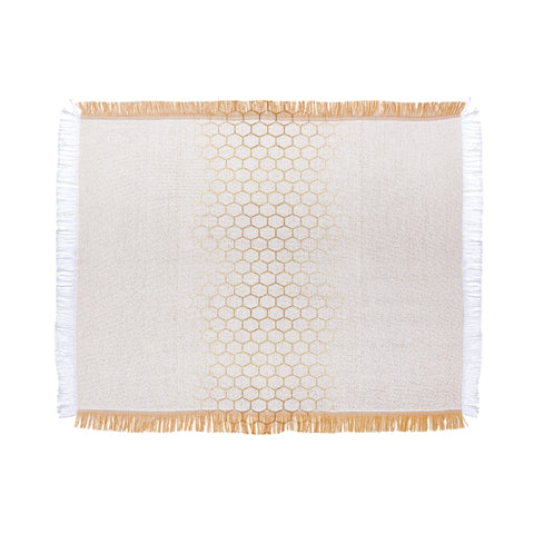 Holli Zollinger GOLD HONEYCOMB Throw Blanket