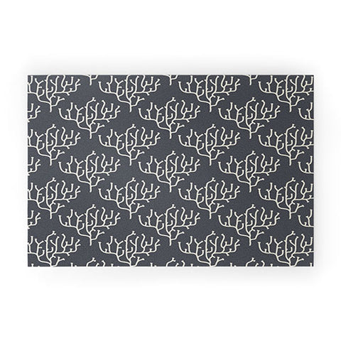 Holli Zollinger Grey Coral Welcome Mat