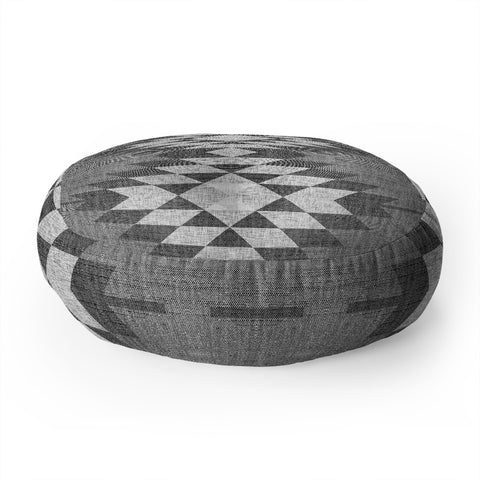 Holli Zollinger GREY DIAMOND LINEN Floor Pillow Round