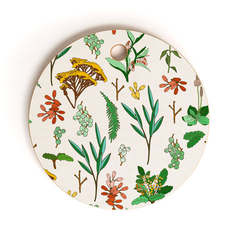Holli Zollinger HERBAL STUDY Cutting Board Round