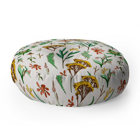 Holli Zollinger HERBAL STUDY Floor Pillow Round