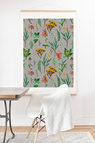 Holli Zollinger HERBAL STUDY LINEN Art Print And Hanger