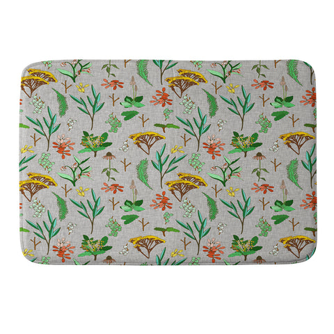 Holli Zollinger HERBAL STUDY LINEN Memory Foam Bath Mat