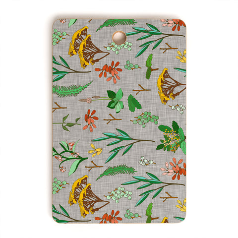Holli Zollinger HERBAL STUDY LINEN Cutting Board Rectangle