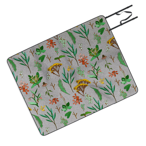 Holli Zollinger HERBAL STUDY LINEN Picnic Blanket