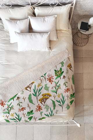 Holli Zollinger HERBAL STUDY Fleece Throw Blanket