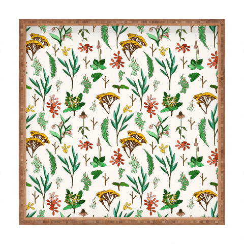 Holli Zollinger HERBAL STUDY Square Tray