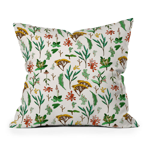 Holli Zollinger HERBAL STUDY Throw Pillow