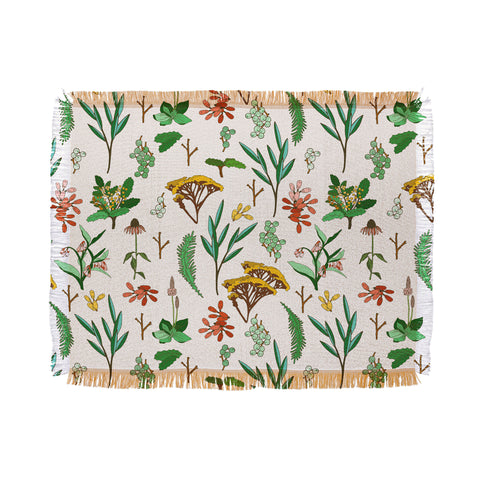 Holli Zollinger HERBAL STUDY Throw Blanket