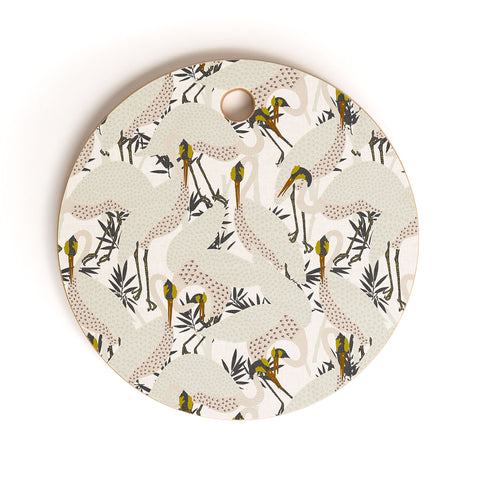 Holli Zollinger HERON WHITE Cutting Board Round