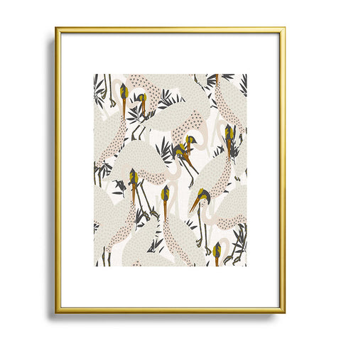 Holli Zollinger HERON WHITE Metal Framed Art Print