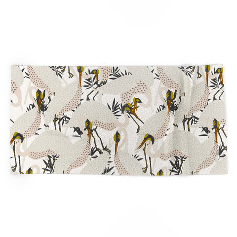 Holli Zollinger HERON WHITE Beach Towel
