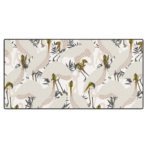 Holli Zollinger HERON WHITE Desk Mat