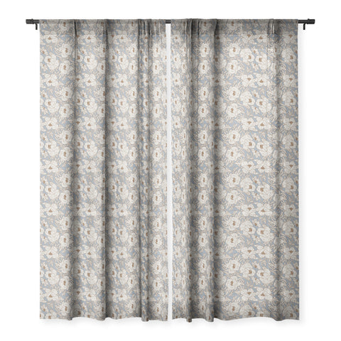 Holli Zollinger INDRA POPPY DENIM Sheer Window Curtain