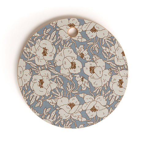 Holli Zollinger INDRA POPPY DENIM Cutting Board Round
