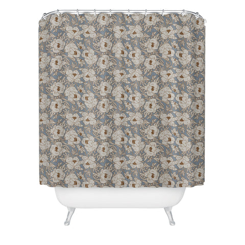 Holli Zollinger INDRA POPPY DENIM Shower Curtain
