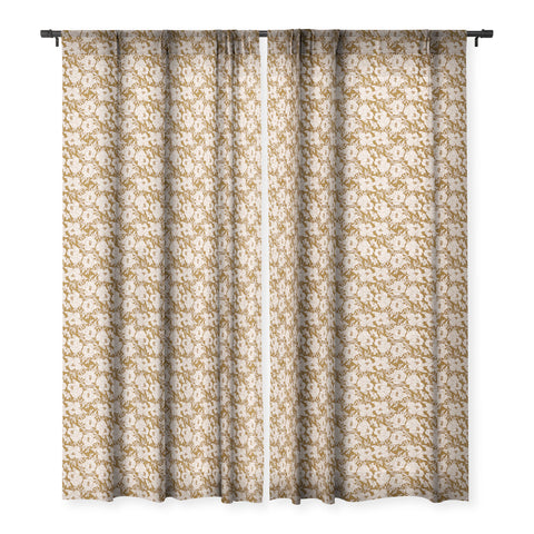 Holli Zollinger INDRA POPPY OCHRE Sheer Window Curtain