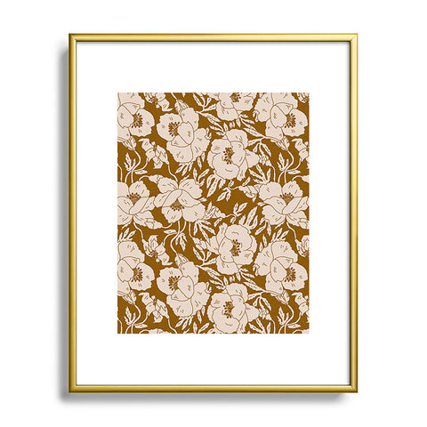 Holli Zollinger INDRA POPPY OCHRE Metal Framed Art Print