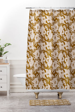 Holli Zollinger INDRA POPPY OCHRE Shower Curtain And Mat