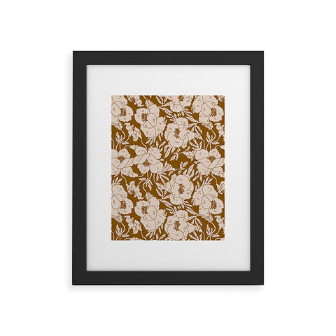 Holli Zollinger INDRA POPPY OCHRE Framed Art Print