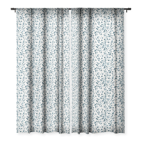 Holli Zollinger INDRA TERRAZZO NAVY Sheer Window Curtain