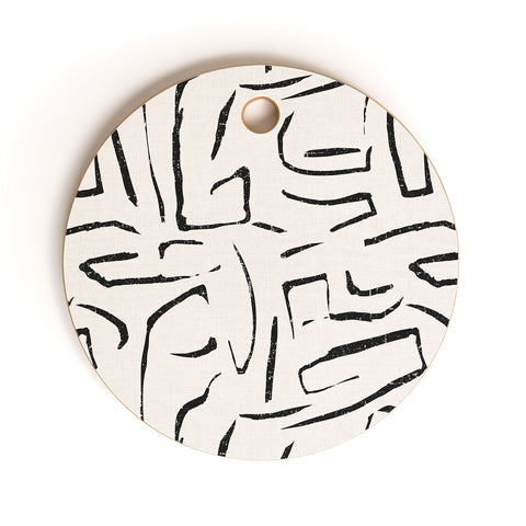 Holli Zollinger INDU WHITE Cutting Board Round