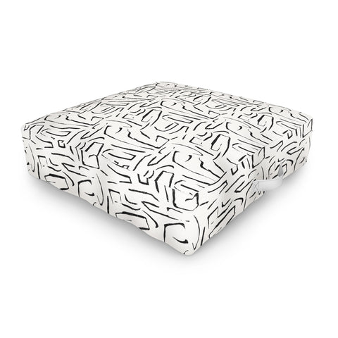 Holli Zollinger INDU WHITE Outdoor Floor Cushion